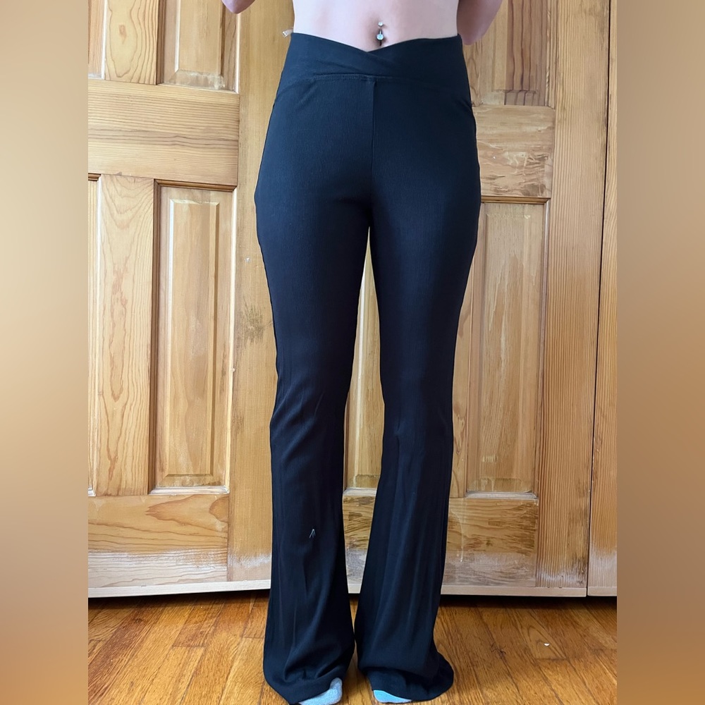 Crossover flare pants